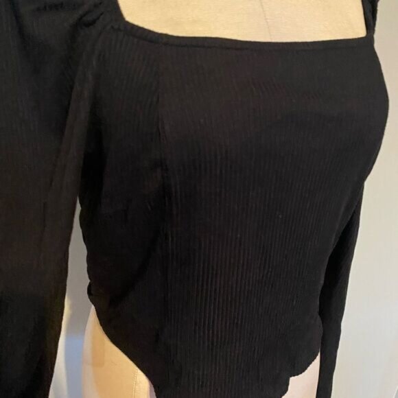 NWT Melrose and Market Black Crop Top sz Small - Picture 5 of 6